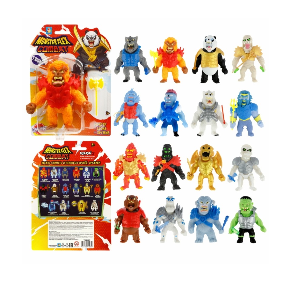 

Игрушка-антистресс 1Toy Monster Flex Combat 15 см 1 шт. цвет и дизайн в ассортименте
