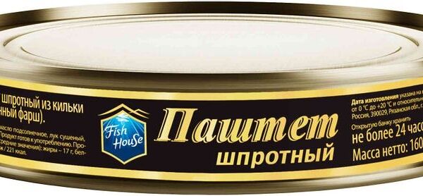 Паштет Fish House шпротный из кильки 160г