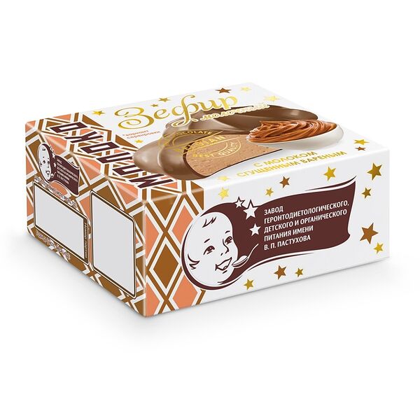 Зефир с вареной сгущенкой в молочном бельгийском шоколаде, 60г