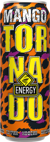 

Напиток энергетический TORNADO Energy Mango, 0.45л