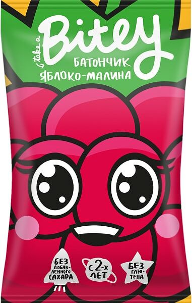 Батончик фруктово-ягодный Take a Bite Яблоко-Малина 25г