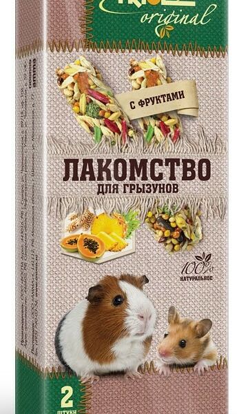 Лакомство для грызунов Triol с фруктами, 50г
