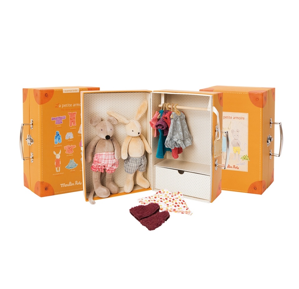

Чемоданчик-гардероб с мягкими игрушками Moulin Roty, Франция