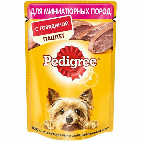 Корм для собак Pedigree паштет из говядины