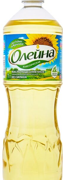 Масло подсолнечное Олейна рафинированное 1л
