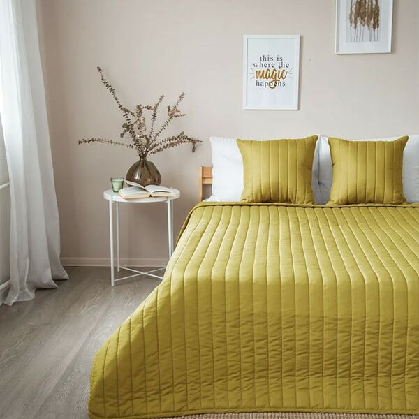 Покрывало Seasons Лимонный карри, 160х200 см, холкон