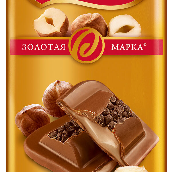 Шоколад молочный Россия - Щедрая душа! Золотая марка с арахисовой пастой 85 г