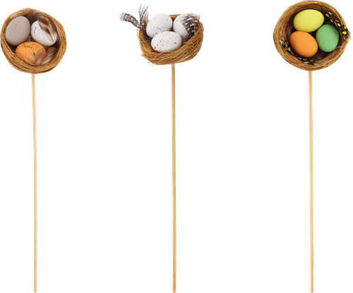 

Набор декоративных украшений Homeclub Гнездо на ножке, 10x30x5,5см Арт. NXE-1 в ассортименте