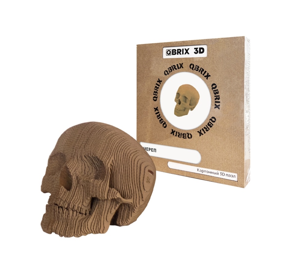 

Конструктор Qbrix картонный 3d череп, Россия