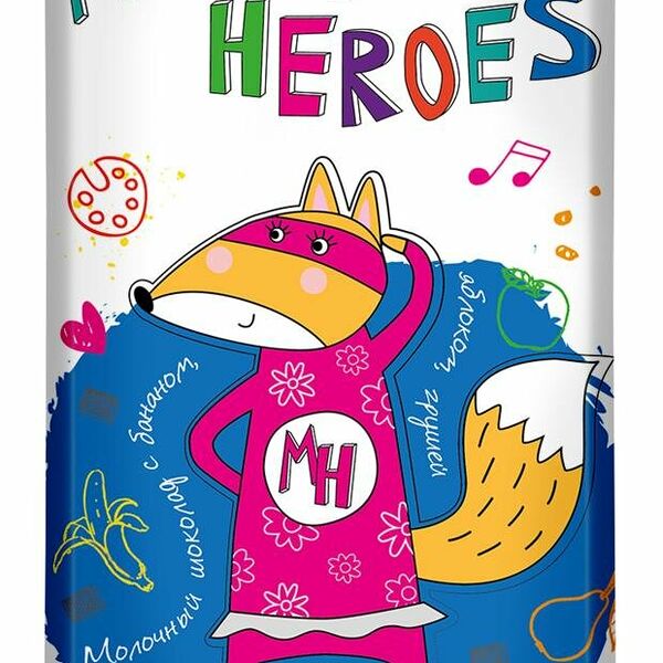 Шоколад Magic Heroes молочный с фруктами 30г