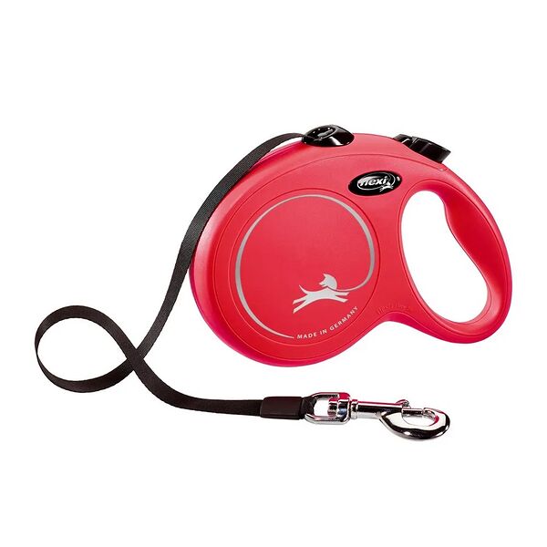 Рулетка для собак Flexi New Classic до 50 кг, 5 м лента, размер L, Красный