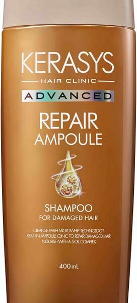 Шампунь для волос Kerasys Advanced Интенсивное восстановление с кератиновыми ампулами 400мл