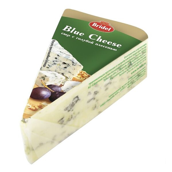 Сыр Blue Cheese Bridel, с голубой плесенью 51%, кусок