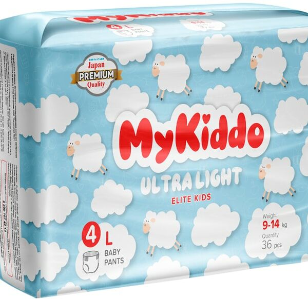 Подгузники-трусики MyKiddo Elite Kids ультратонкие L 9-14кг 36шт
