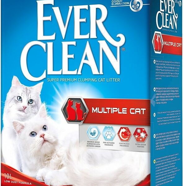 Наполнитель для кошачьего туалета Ever Clean Multiple Cat для нескольких кошек в доме 10л