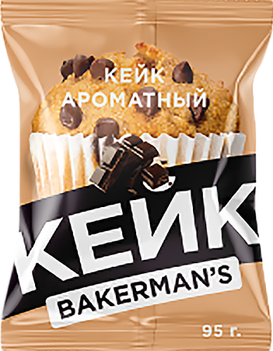 Кейк Bakerman с кусочками шоколада 95г