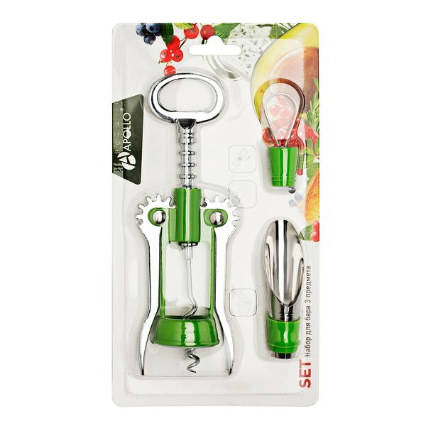 Набор для бара Set, 3 предмета, нержавеющая сталь, цвета в ассортименте