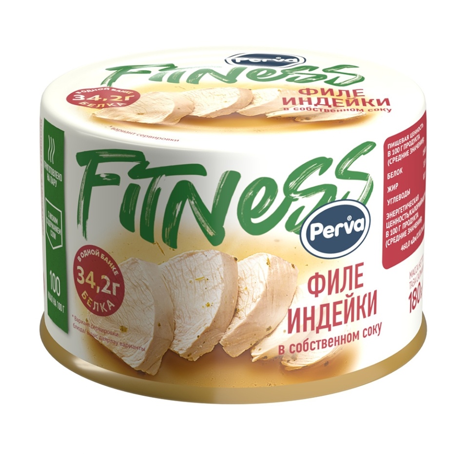 

Филе индейки в собственном соку Perva Fitness 180 г, Россия