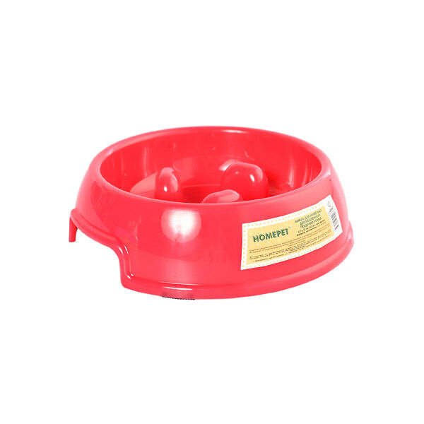 HOMEPET Миска для животных для медленного поедания корма красная 700мл