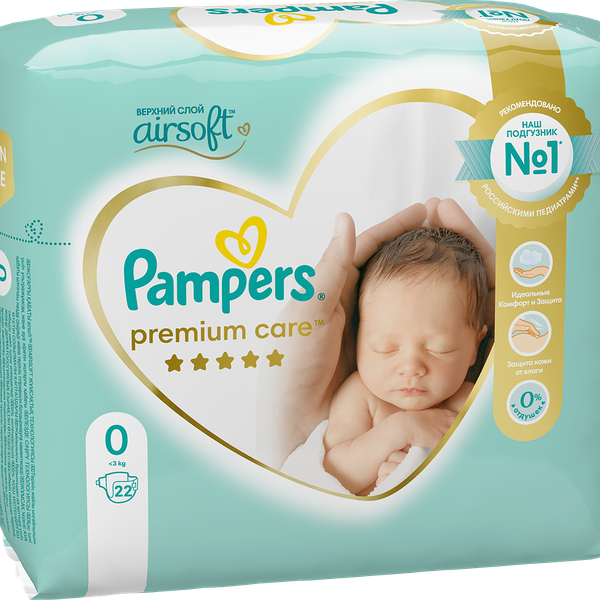 Подгузники детские PAMPERS Premium Care Newborn 2–5кг, 22шт