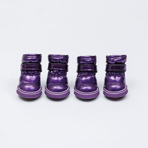 Ботинки дутики для собак XS фиолетовый (унисекс)