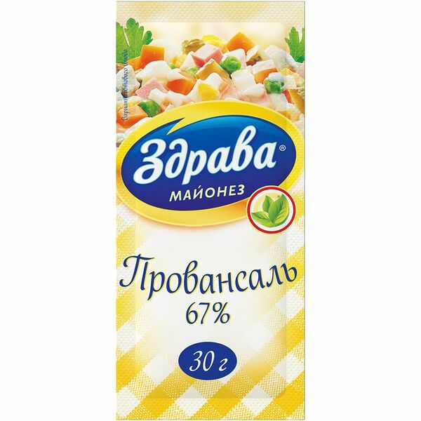 Майонез Здрава Провансаль 67%, 30г