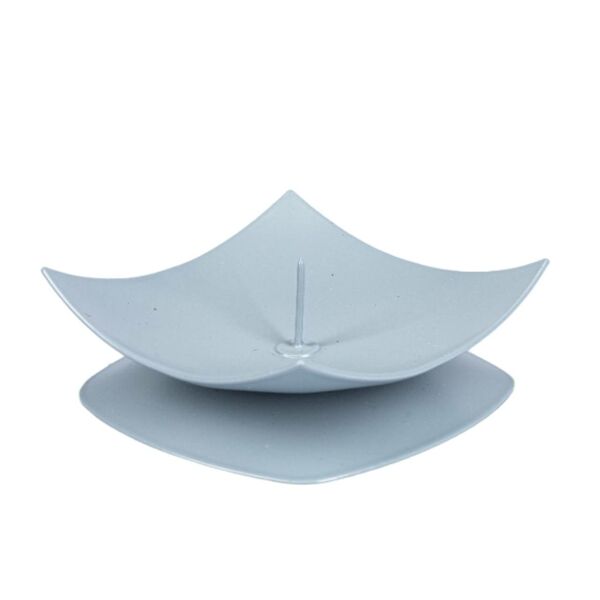 Подсвечник на 1 свечу Кварта, 2.7х7 см, металл, серый