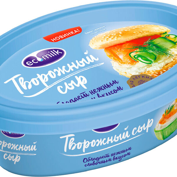 Сыр творожный Экомилк сливочный 60% 120 г