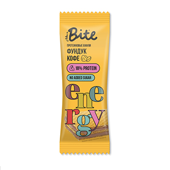 

Вафли протеиновые Bite Energy Фундук-Кофе (без сахара)