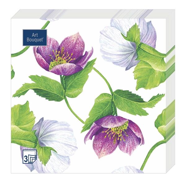Салфетки бумажные Art Bouquet 3сл, Декоративный цветок, 33х33см, 20шт.