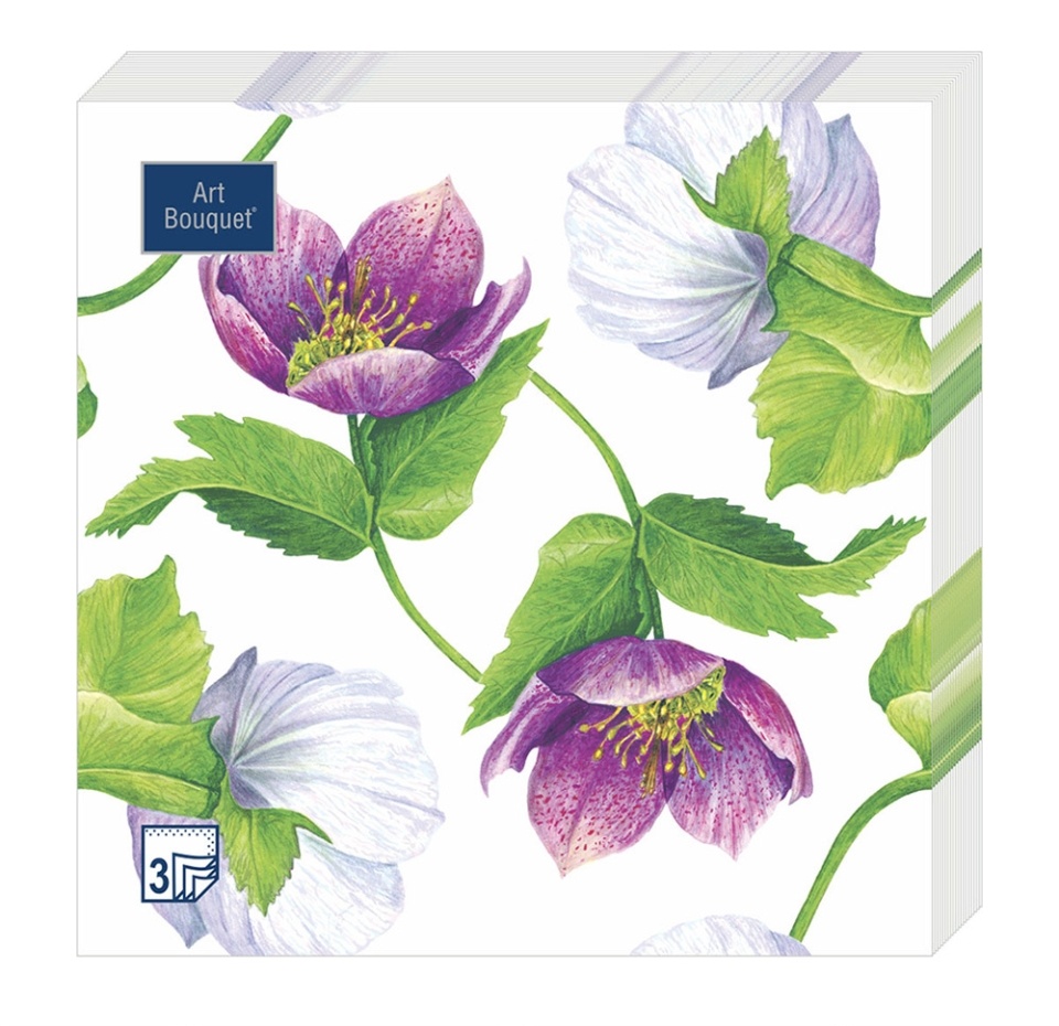 

Салфетки бумажные Art Bouquet 3 слоя декоративный цветок 33 х 33 см 20 шт