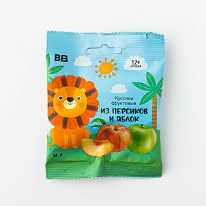 Кусочки фруктовые из персиков и яблок