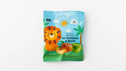 Кусочки фруктовые из персиков и яблок