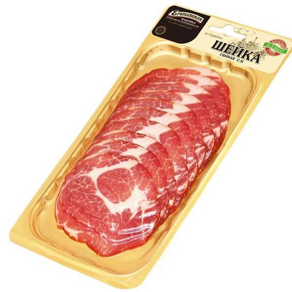 Шейка свиная сырокопчёная Егорьевская КГФ нарезка