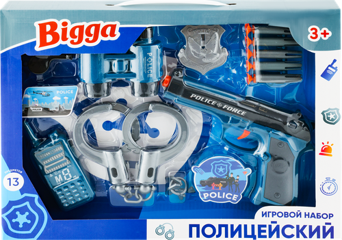 

Набор игровой BIGGA Полицейский, 13 предметов