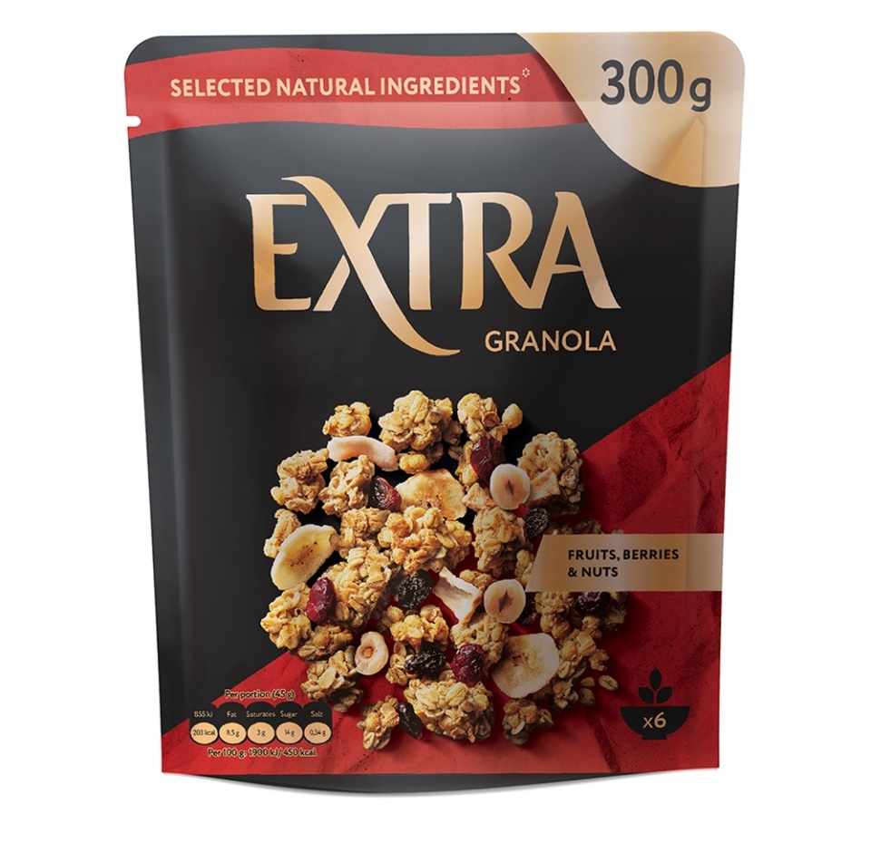 

Гранола-мюсли Extra хрустящая с фруктами, ягодами и орехами, 300 г