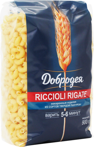 

Макароны Добродея Riccioli Rigatе 900 г