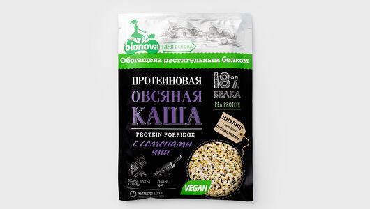 Каша овсяная протеиновая Bionova с семенами чиа