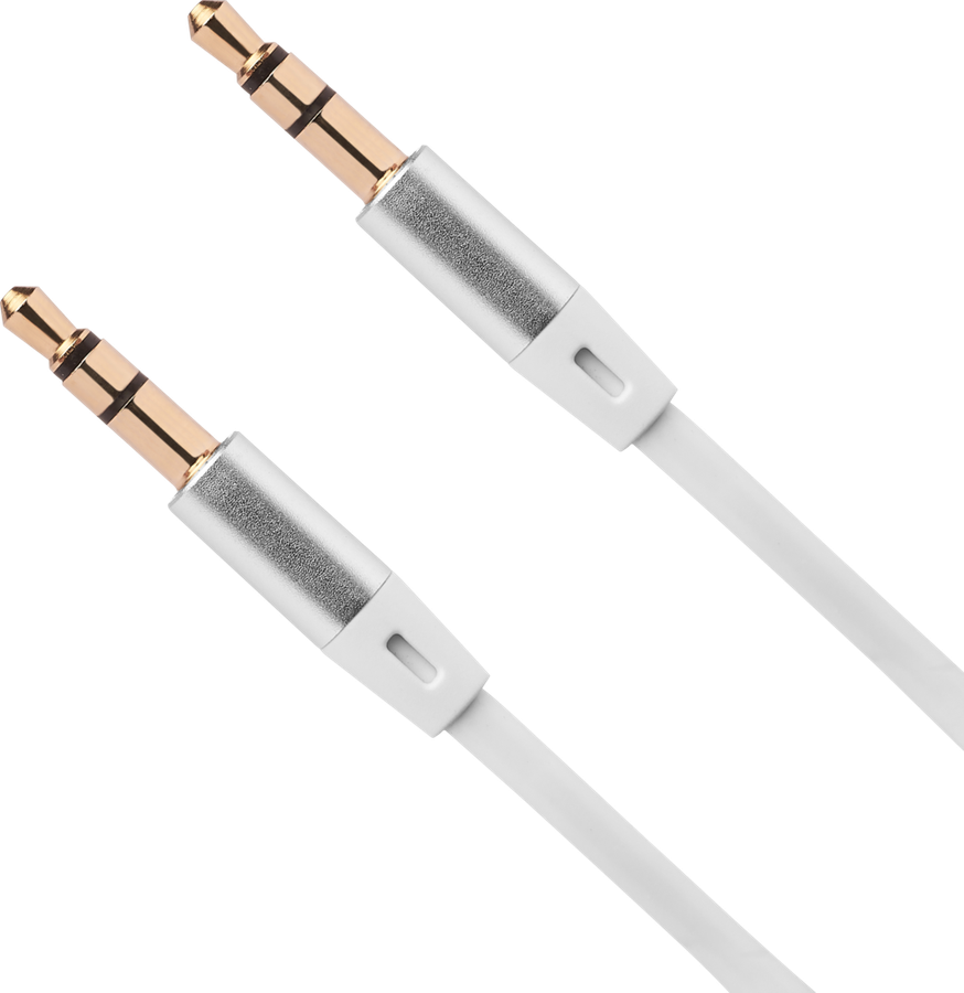 

Кабель Aux LENTEL 3,5 Jack – 3,5 Jack, белый Арт. 126842, 1м