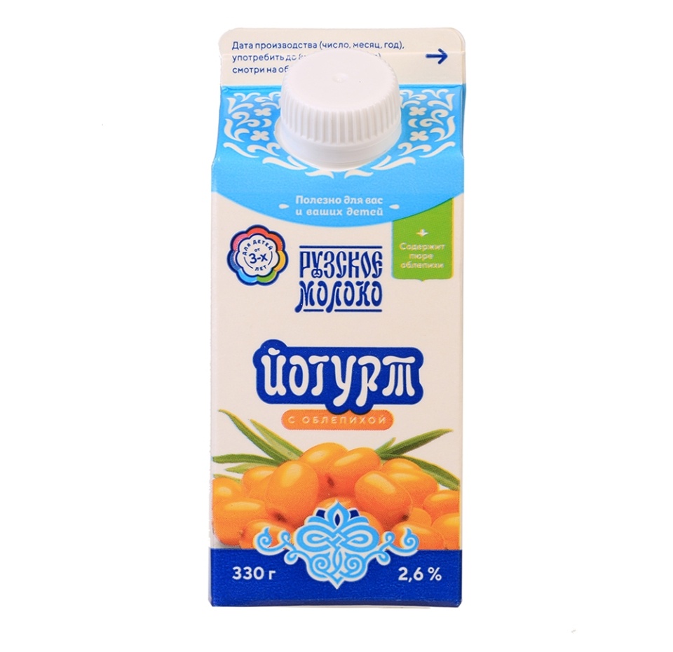 

Йогурт Рузский с облепихой 2.6% Рузское молоко 330 г