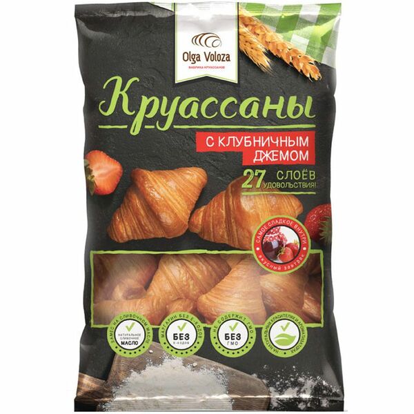 Круассан Olga Voloza с клубничным джемом, 325г