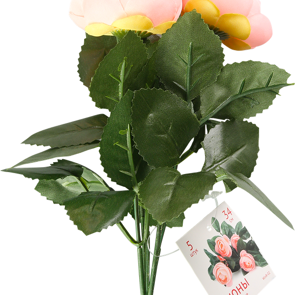 Букет искусственный Пионы 34см, 5 бутонов, в ассортименте, Арт. WinR-02