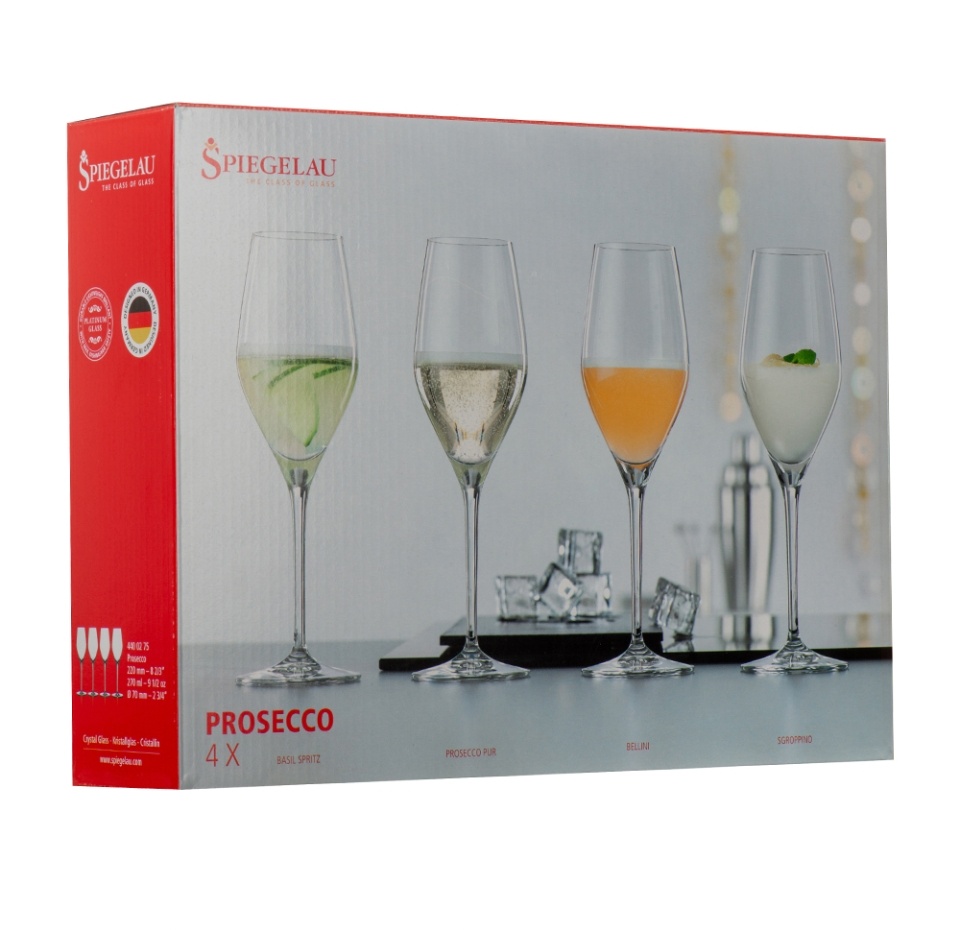

Набор бокалов Spiegelau Просекко 270 мл x 4 шт.