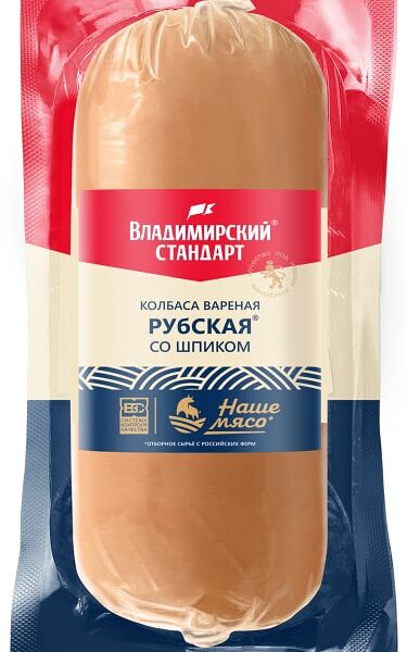 Колбаса Владимирский Стандарт Со шпиком вареная 500г