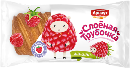 

Слойка Арнаут Трубочка с малиной 75 г