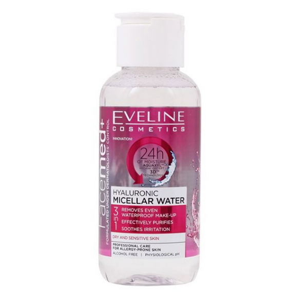 Мицеллярная вода Eveline Cosmetics Facemed+ Гиалуроновая 3 в 1