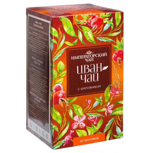 Чайный напиток травяной Императорский чай Иван-чай с шиповником в пакетиках