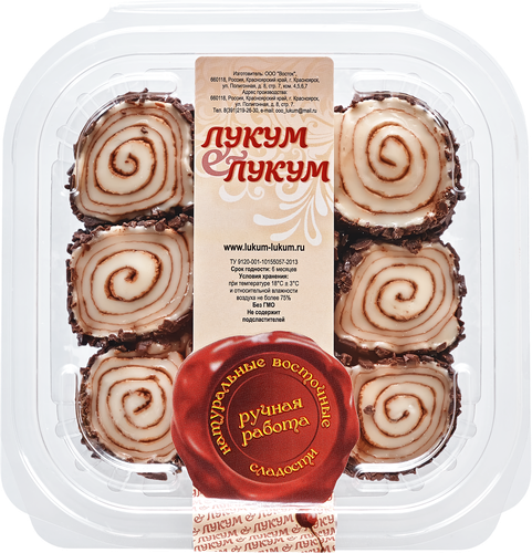 

Рахат-лукум ЛУКУМ&ЛУКУМ Султан Сулейман с шоколадом в шоколадной крошке, 200г