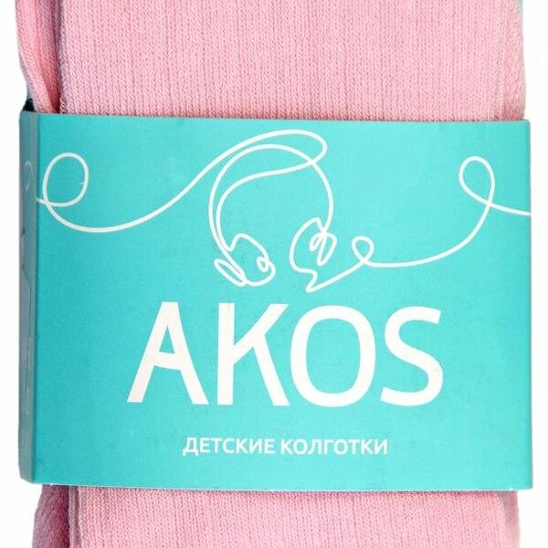 Колготки детские AKOS розовые, размер 152-158