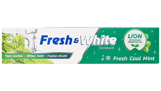Зубная паста Lion Thailand Fresh & White Прохладная мята для защиты от кариеса